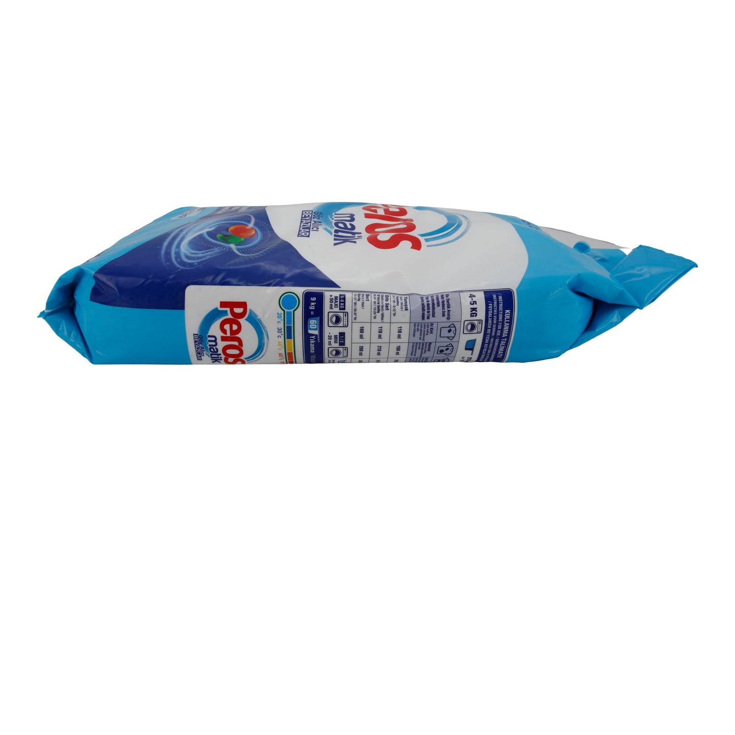 Waschpulver Peros Matik | Waschmittel | Für weiße Wäsche | 9 kg