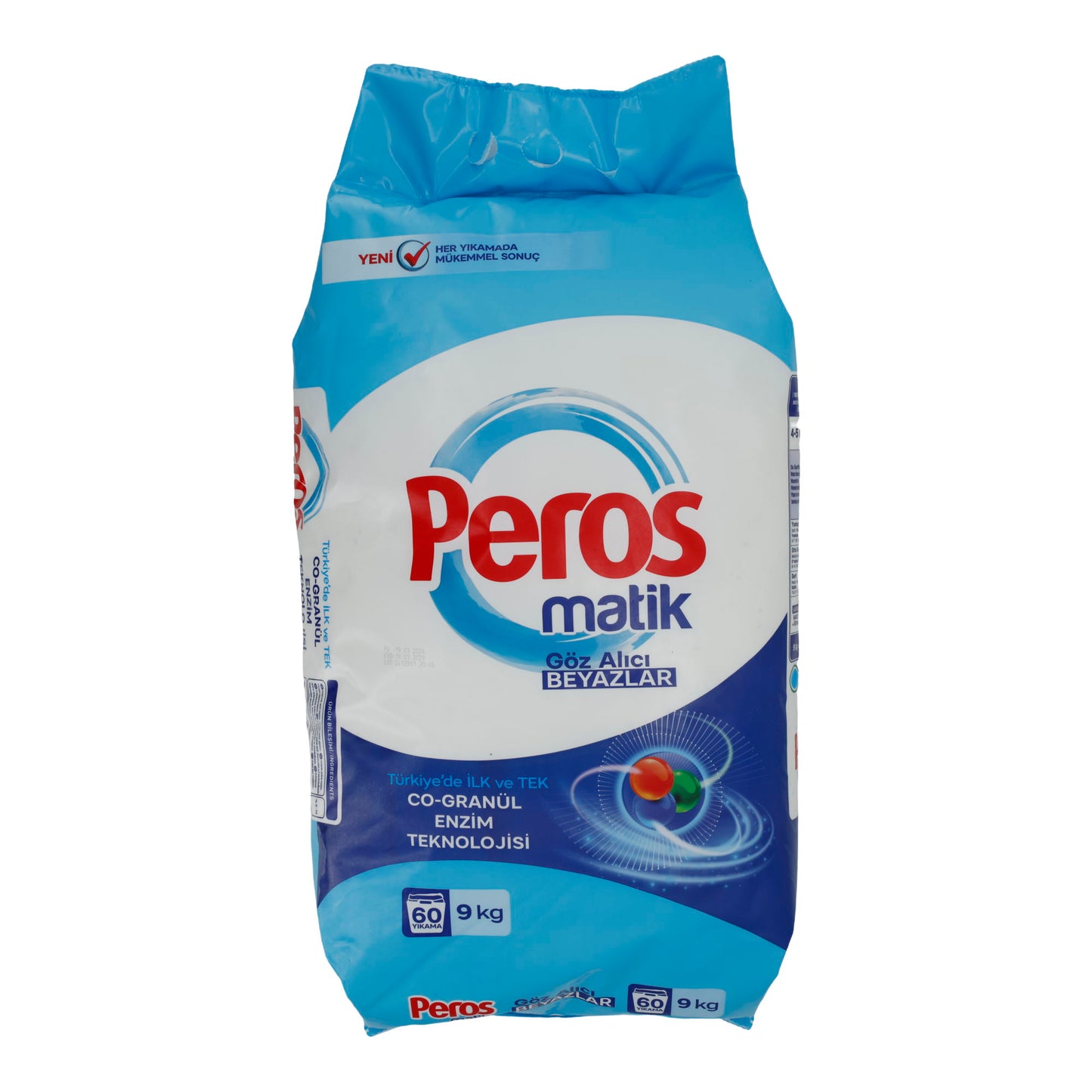Waschpulver Peros Matik | Waschmittel | Für weiße Wäsche | 9 kg