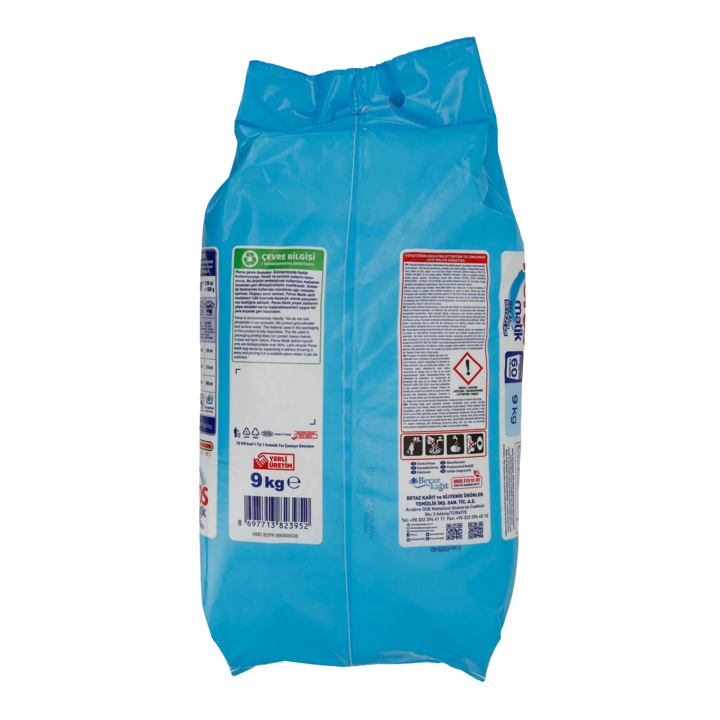 Waschpulver Peros Matik | Waschmittel | Für weiße Wäsche | 9 kg