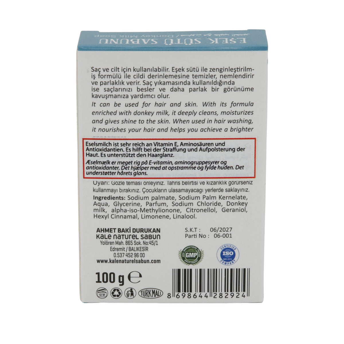 Seife Purlavie | Eselmilchseife | Spendet Feuchtigkeit | 100 g PURLAVIE