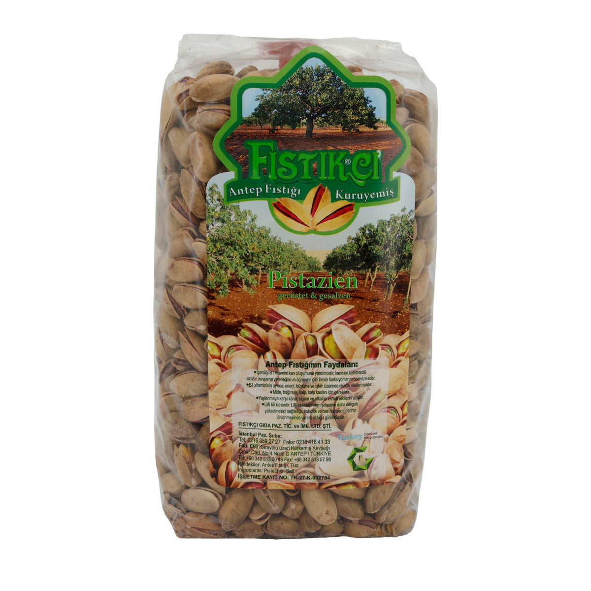 Pistazien Fıstıkçı | Geröstet & gesalzen | Antep Pistazien | 800 g