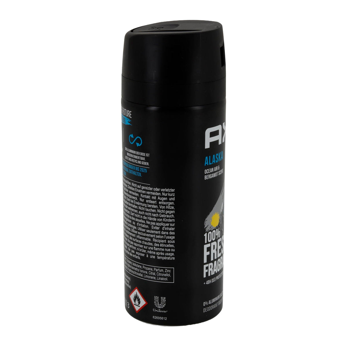 Deospray AXE | Alaska mit ozeanischem Duft & Bergamotte | aluminiumfrei | 150 ml AXE