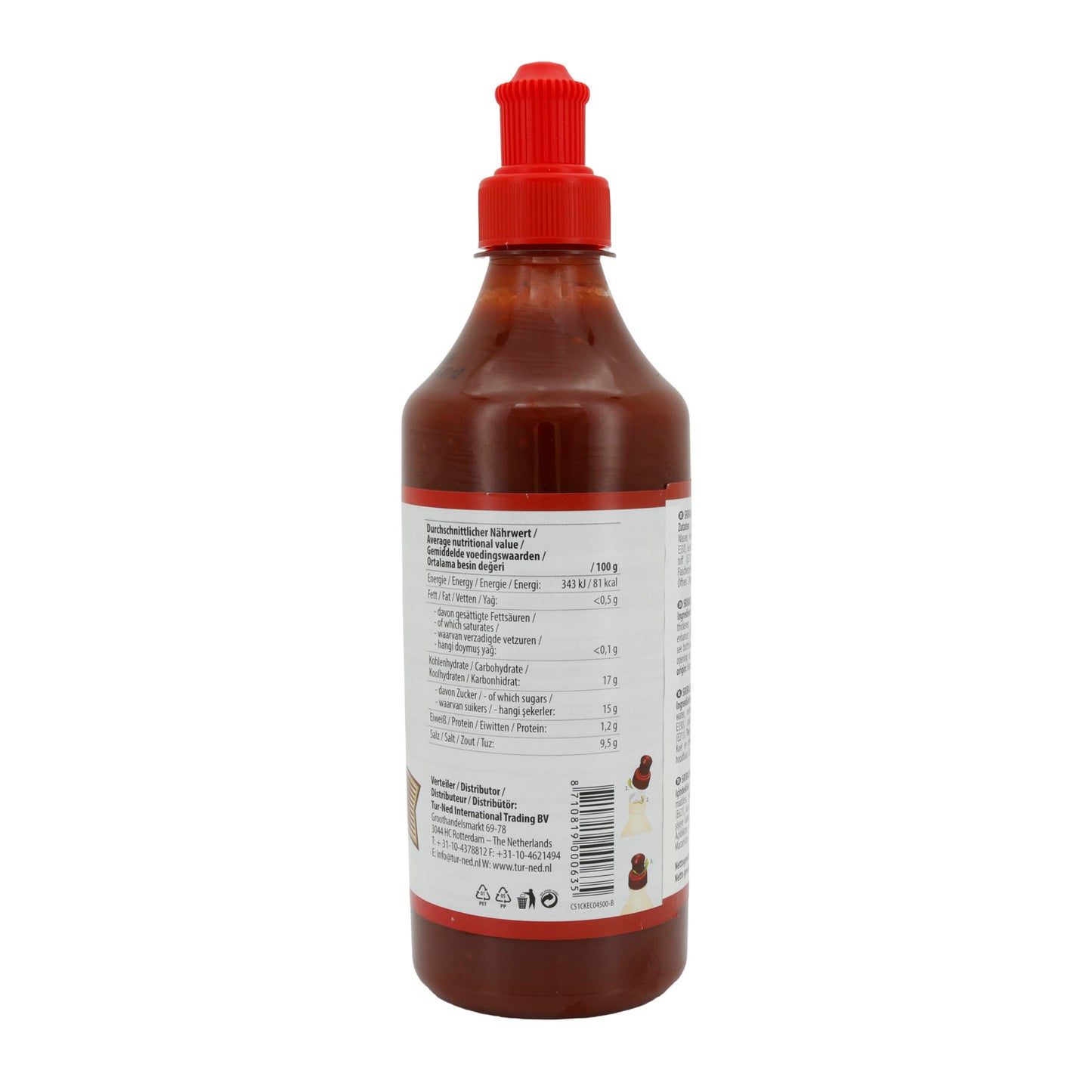 Chili Sauce Ece | Sriracha Super Chili | Extra scharf | 580 g