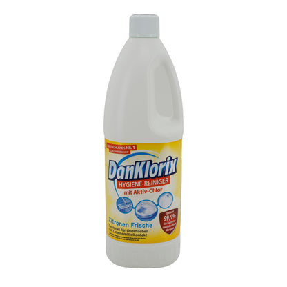 Hygiene-Reiniger DanKlorix | Reiniger | Zitronen Frische mit Aktiv-Chlor | 1,5 l