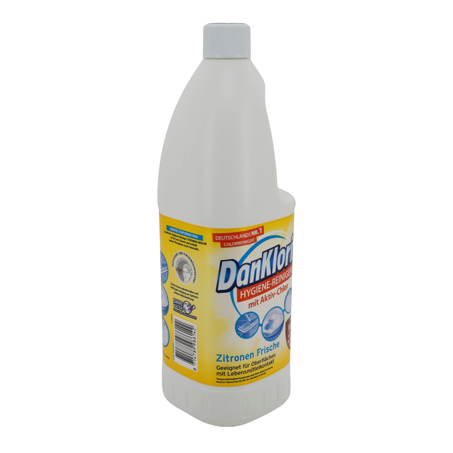 Hygiene-Reiniger DanKlorix | Reiniger | Zitronen Frische mit Aktiv-Chlor | 1,5 l