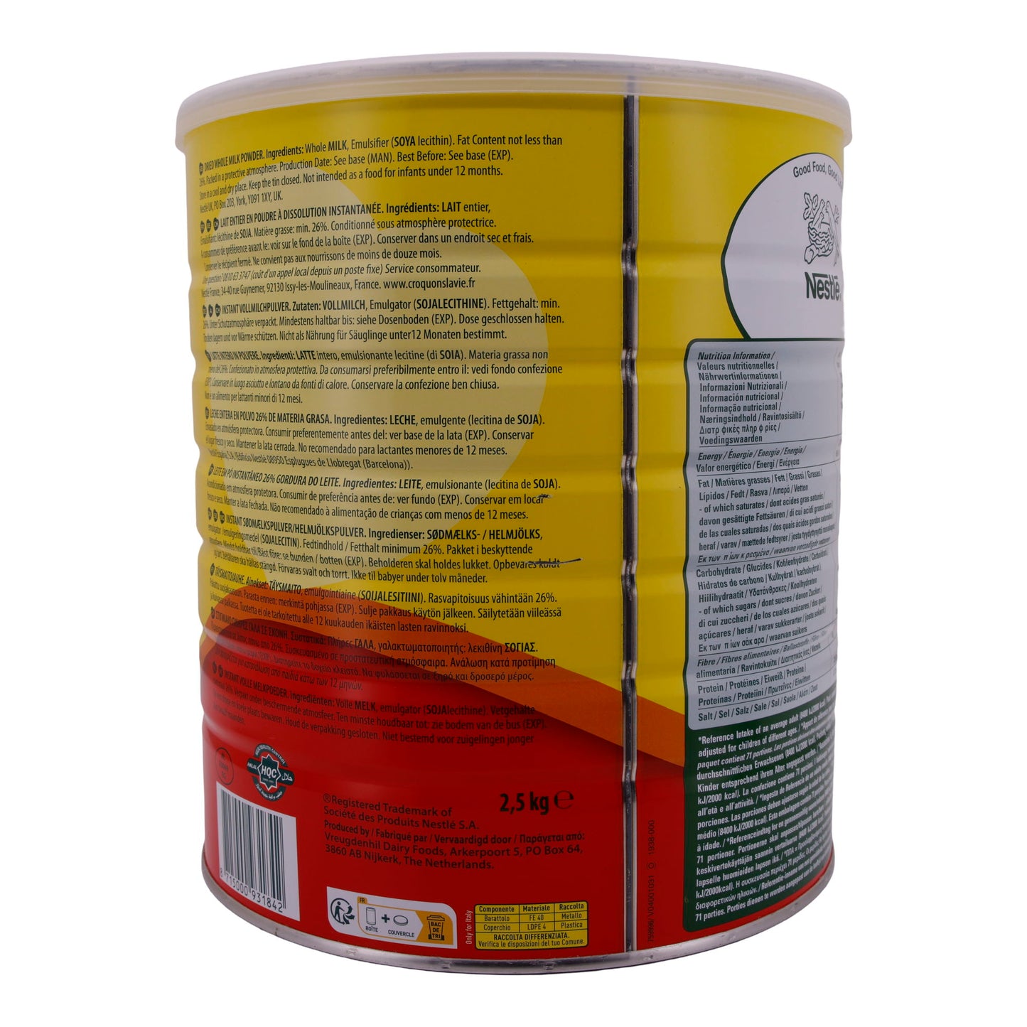 Latte intero in polvere istantaneo Nestlé Nido | Latte in polvere | | 2,5 kg