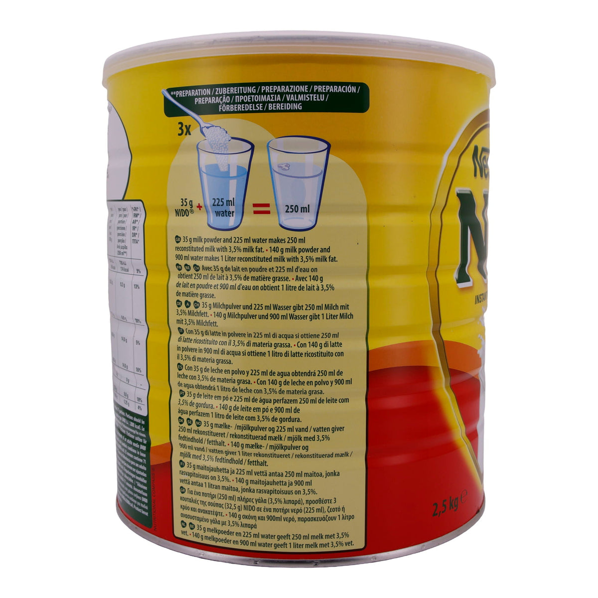 Instant Vollmilchpulver Nestlé Nido | Milchpulver | | 2,5 kg NESTLE