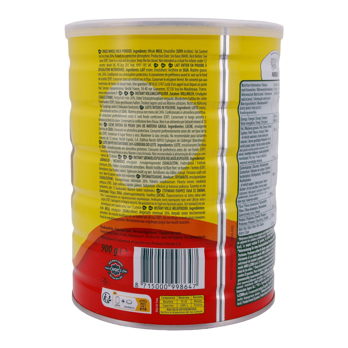 Vollmilchpulver Nestlé | NIDO | Instant, cremiger Geschmack | 900 g