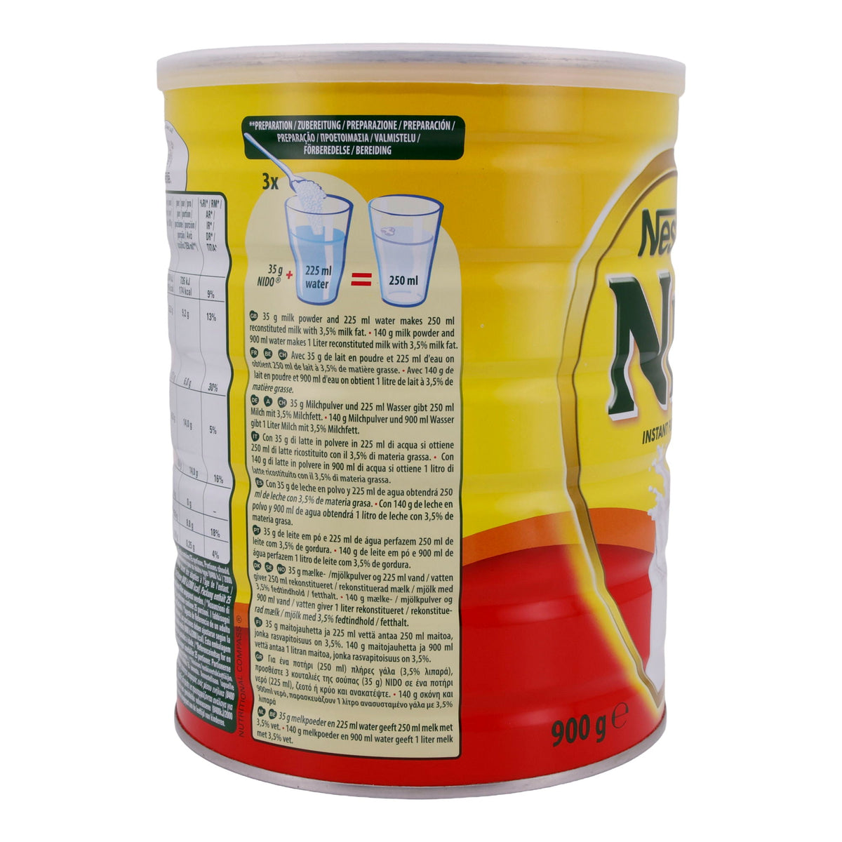 Vollmilchpulver Nestlé | NIDO | Instant, cremiger Geschmack | 900 g