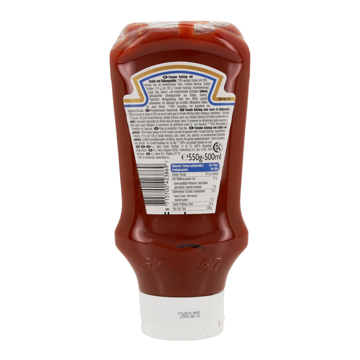 Heinz Tomato Ketchup 50 % weniger Zucker & Salz 500 ml