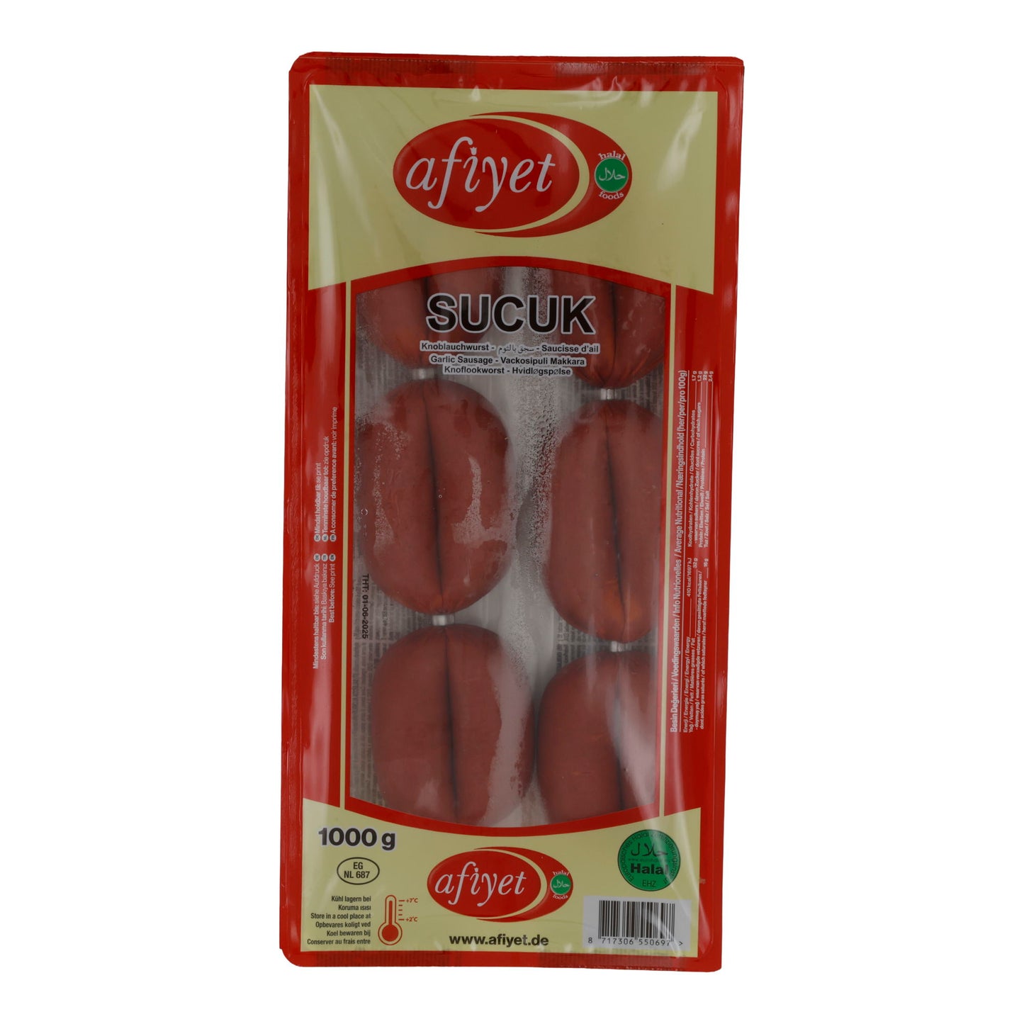 Knoblauchwurst Afiyet Sucuk | Traditionell | Aus Türkei | 1000 g