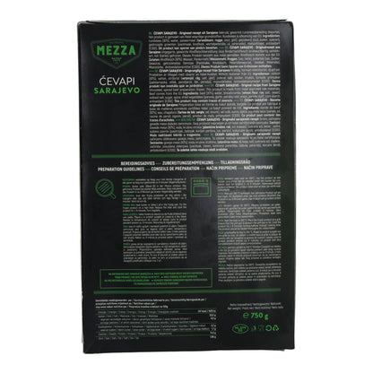 Ćevapi Sarajevo Mezza | Original Balkan-Rindfleischröllchen | Tiefgefroren | 750 g