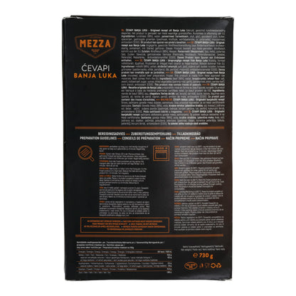 Ćevapi Banja Luka Mezza | Würzige Rindfleischröllchen | Tiefgefroren | 730 g