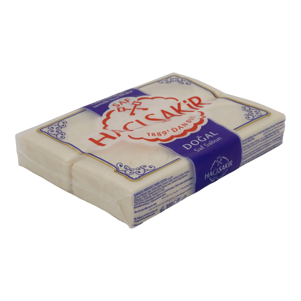 Reine Naturseife Haci Şakir | Pflegeseife | Klassisch türkisch | 4x150 g (600 g) HACI SAKIR