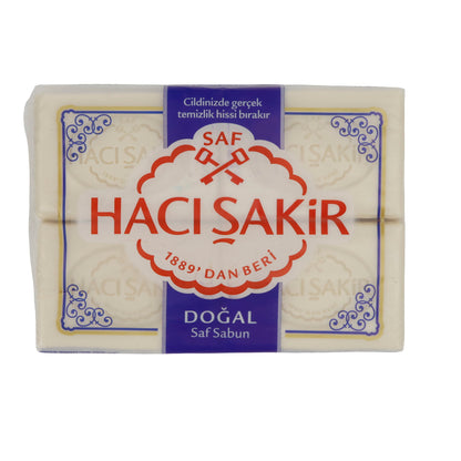 Pure natuurlijke zeep Haci Şakir | Verzorgingszeep | Klassiek Turks | 4x150 g (600 g)