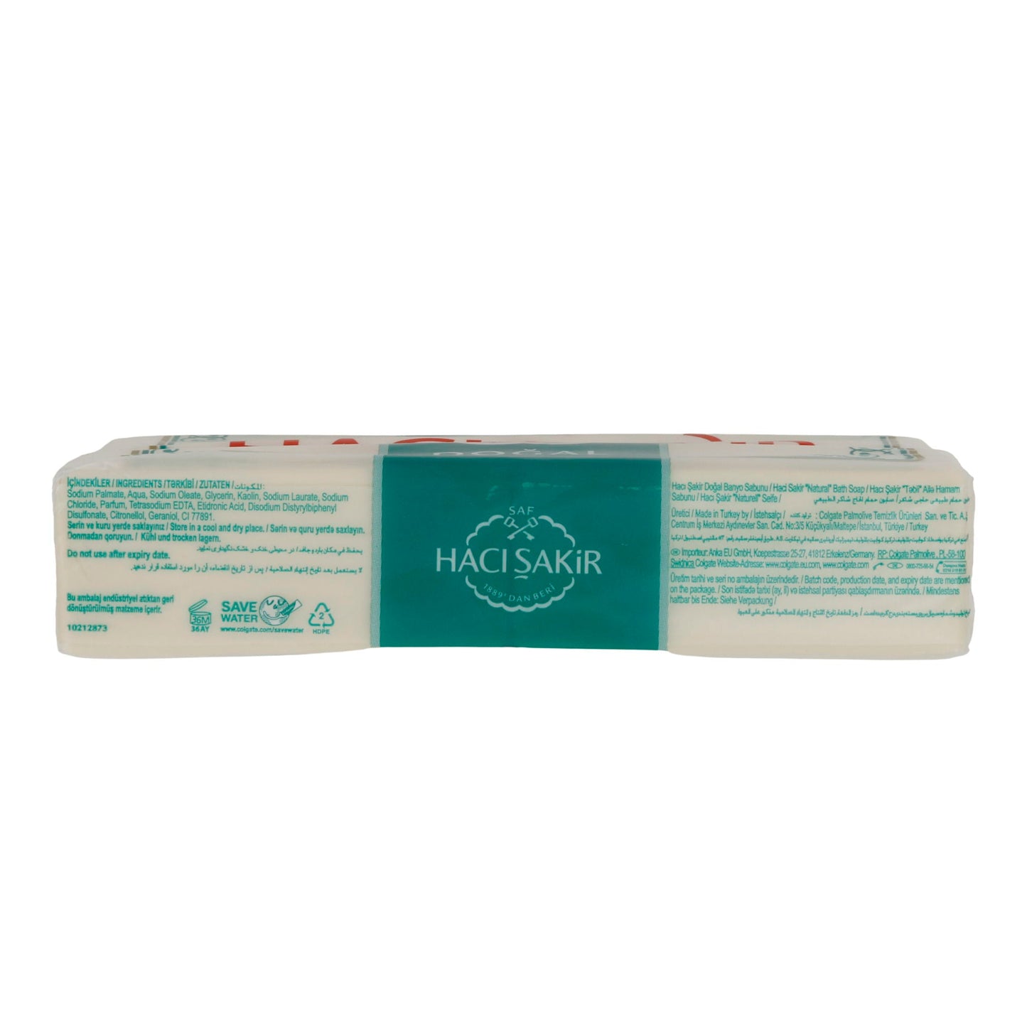 Reine Naturseife Haci Şakir | Pflegeseife | Traditionell türkisch | 4x200 g (800 g) HACI SAKIR