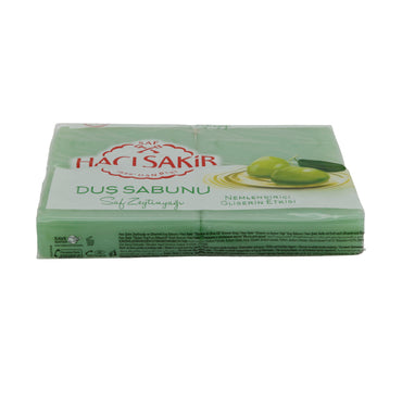 Savon de douche à l'huile d'olive Haci Şakir | Savon de soin | Traditionnel avec glycérine | 4x125 g (500 g)