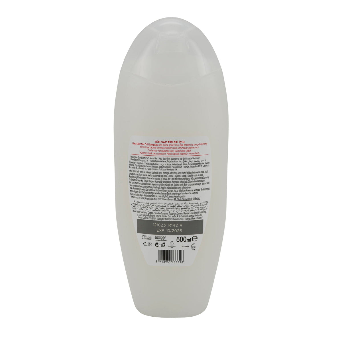 Shampoo & Haarspülung Haci Şakir 2-in-1 | Duschgel | Granatapfel | 500 ml HACI SAKIR