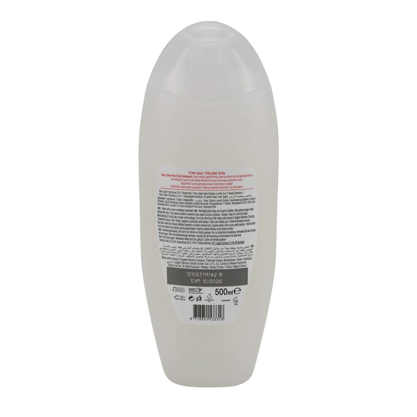 Shampoo & Conditioner Haci Şakir 2-in-1 | Douchegel | Granaatappel | 500 ml