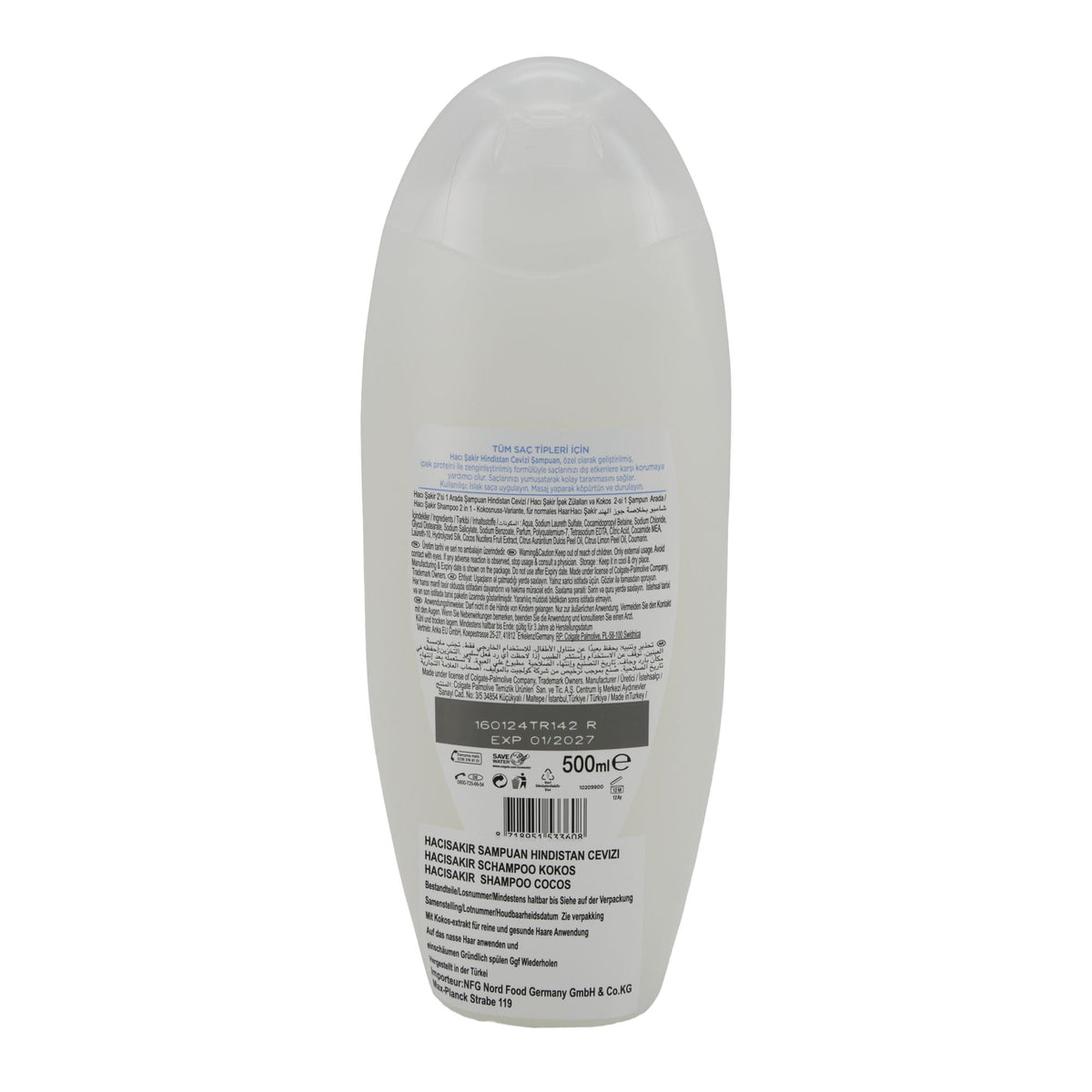 Shampoo & Haarspülung Haci Şakir 2-in-1 | Shampoo | Kokos | 500 ml HACI SAKIR
