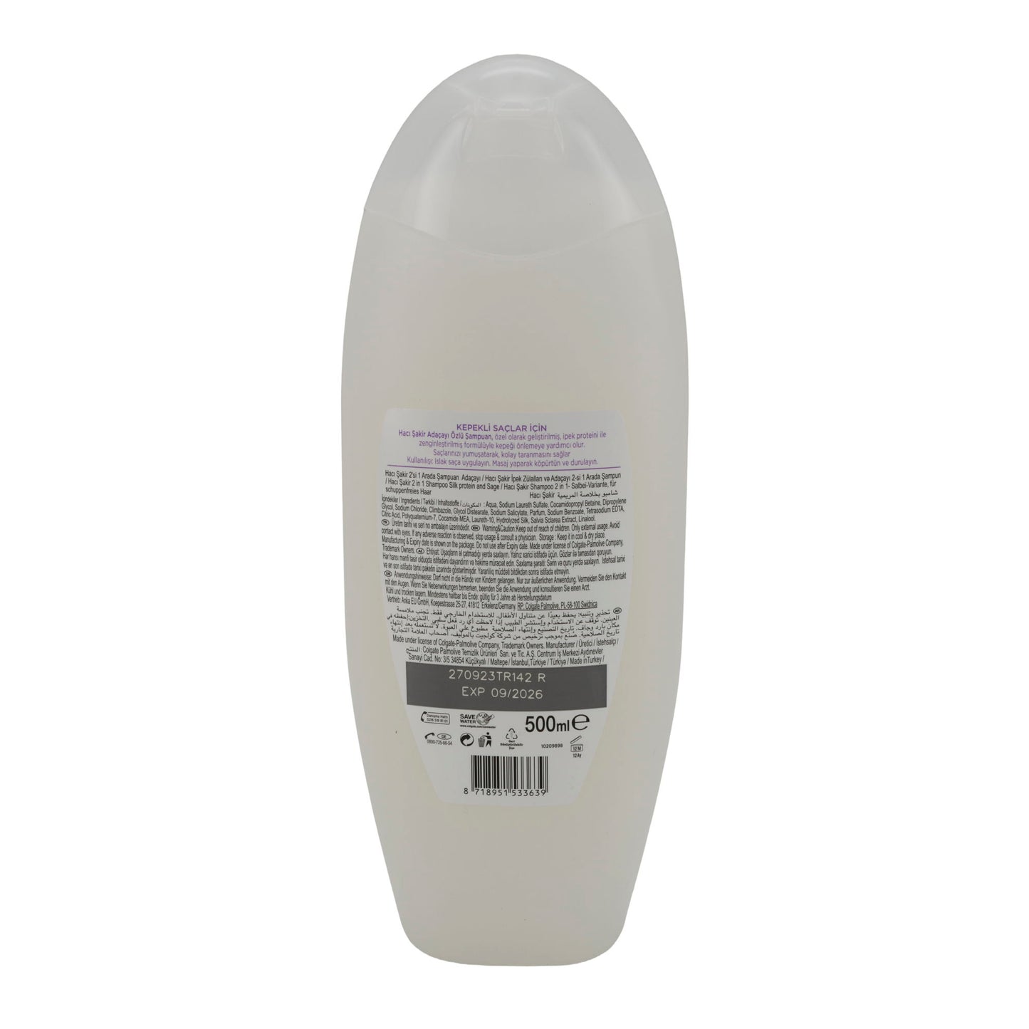 Shampoo Haci Şakir | mit Salbei | 2-in-1 gegen Schuppen | 500 ml