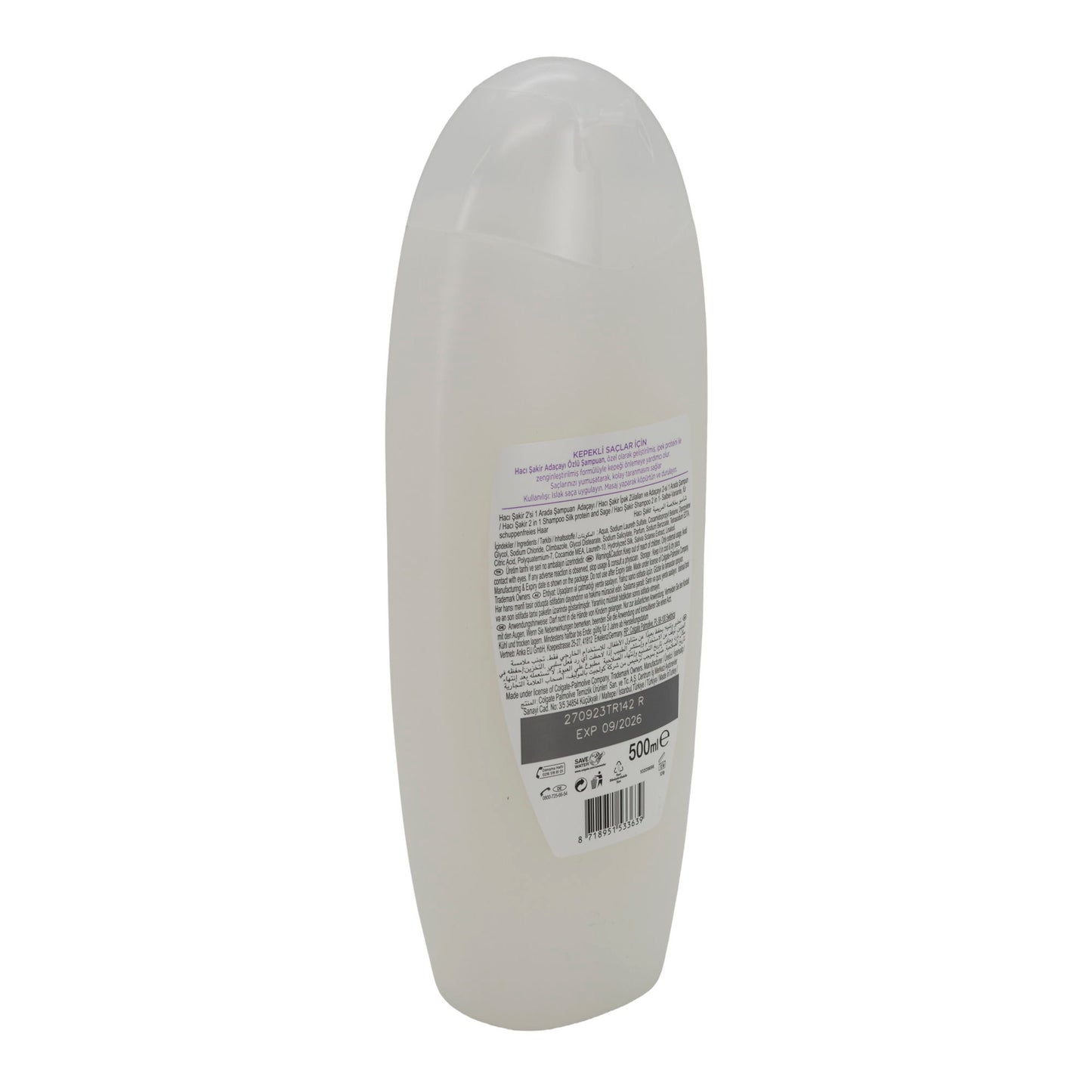 Shampoo Haci Şakir | mit Salbei | 2-in-1 gegen Schuppen | 500 ml