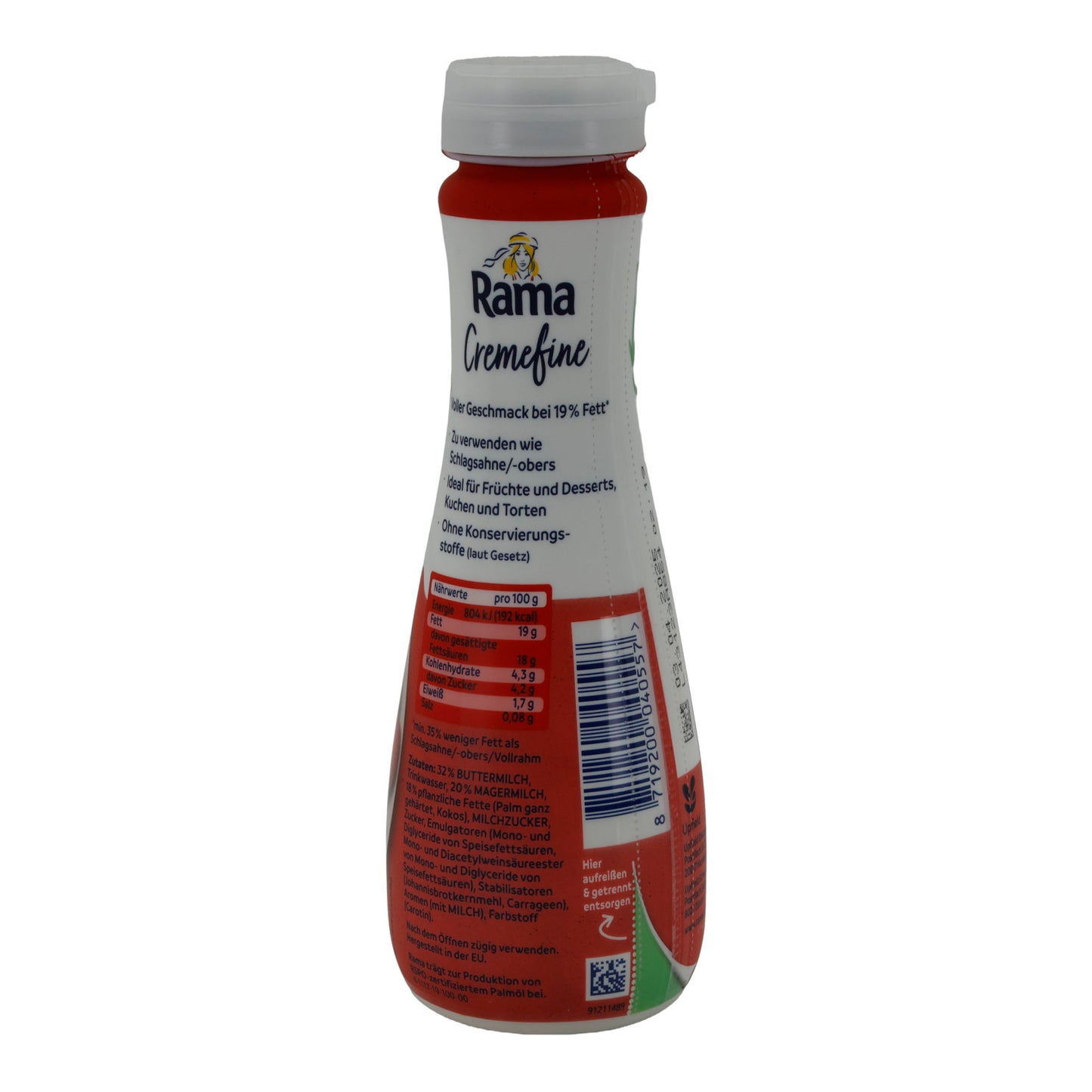 Creme Rama Cremefine zum Aufschlagen | Leichte Alternative zur Schlagsahne | 19 % Fett | 250 ml