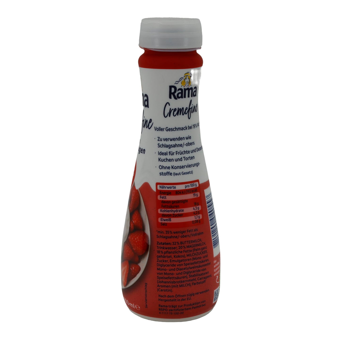 Creme Rama Cremefine zum Aufschlagen | Leichte Alternative zur Schlagsahne | 19 % Fett | 250 ml