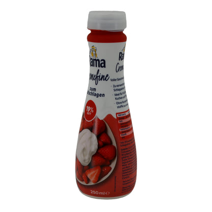 Creme Rama Cremefine zum Aufschlagen | Leichte Alternative zur Schlagsahne | 19 % Fett | 250 ml