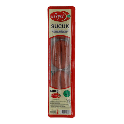 Knoblauchwurst Afiyet Sucuk | Halal | Aus Rindfleisch | 500 g