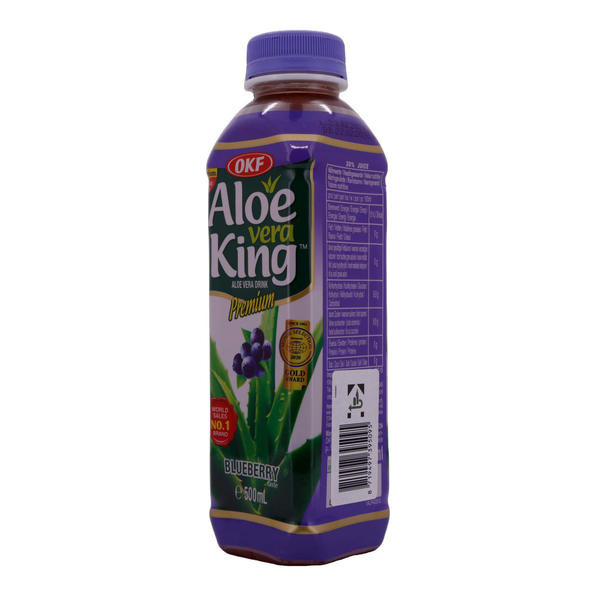 Aloe Vera King Drink OKF | Erfrischungsgetränk | Mit Blaubeergeschmack | 500ml ALOE VERA