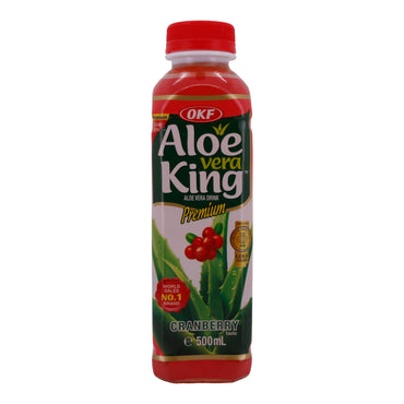 Aloe Vera King Drink OKF | Erfrischendes Getränk | Mit Cranberry-Geschmack | 500 ml OKF