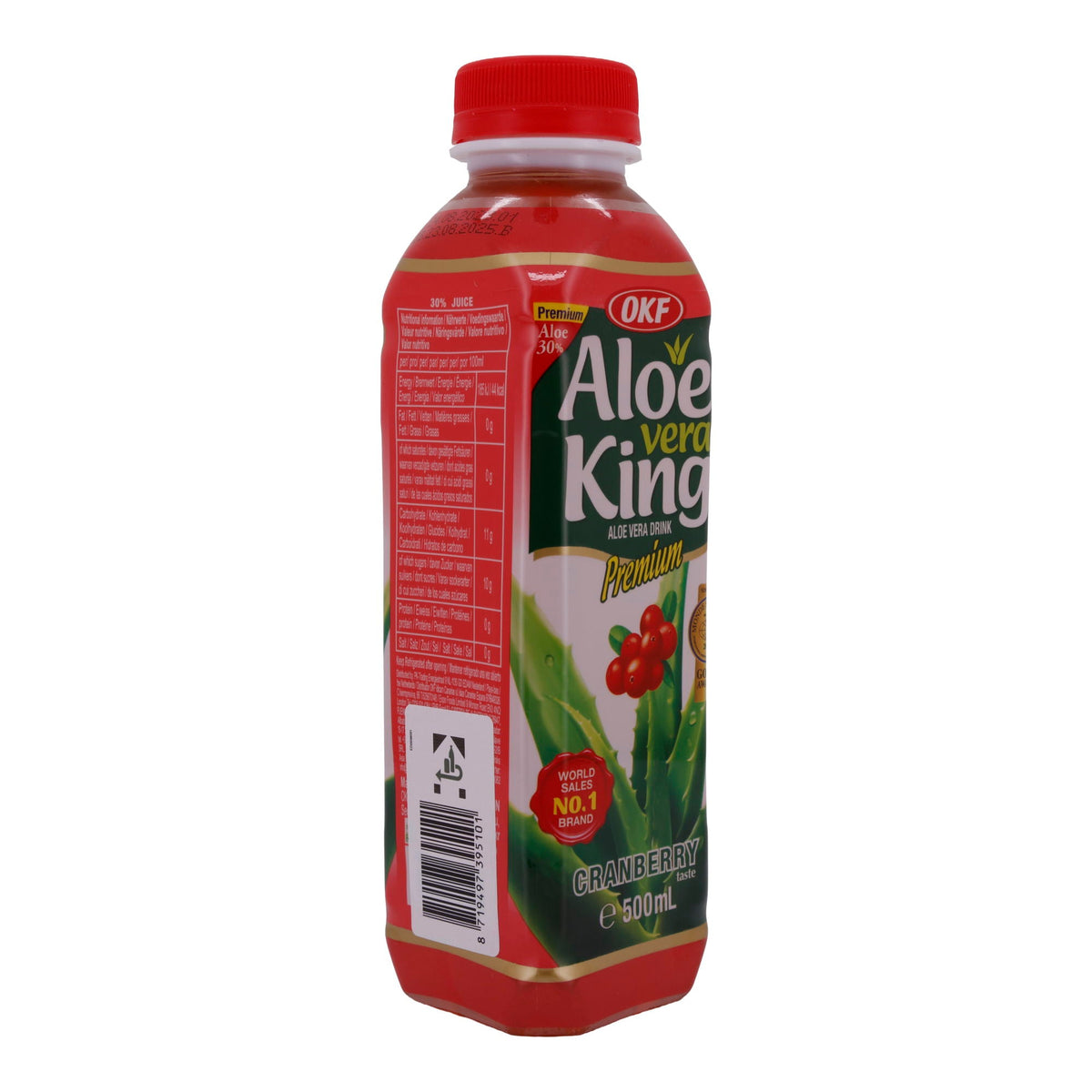 Aloe Vera King Drink OKF | Erfrischendes Getränk | Mit Cranberry-Geschmack | 500 ml OKF