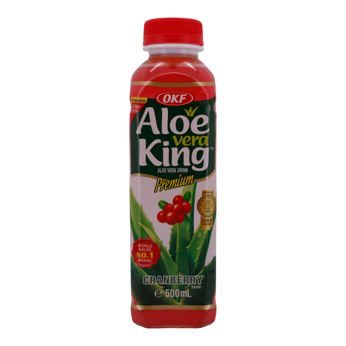 Aloe Vera King Drink OKF | Erfrischendes Getränk | Mit Cranberry-Geschmack | 500 ml OKF