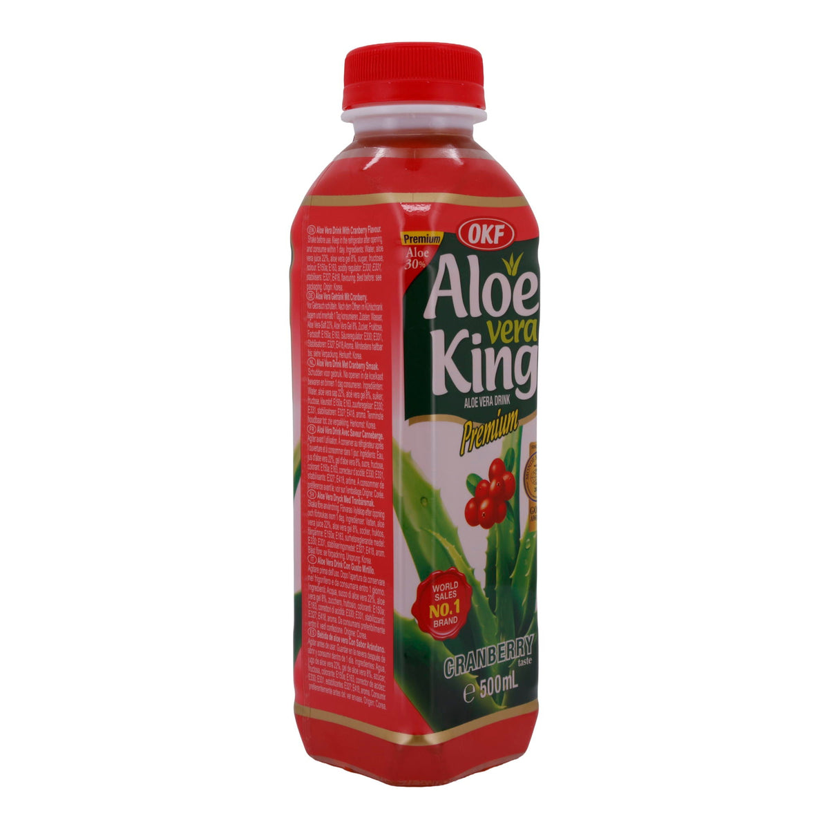 Aloe Vera King Drink OKF | Erfrischendes Getränk | Mit Cranberry-Geschmack | 500 ml OKF