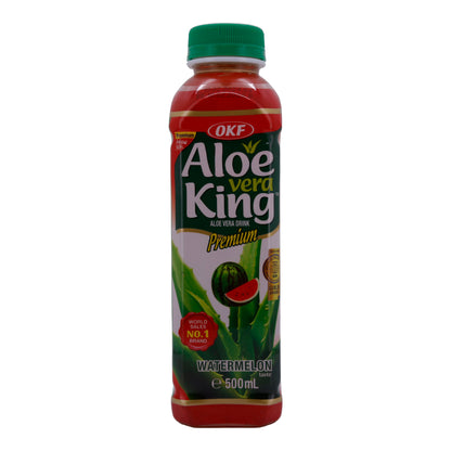 Getränk OKF | Aloe Vera King Aloe Vera Drink | Mit Wassermelonengeschmack, Premiumqualität mit 30% Aloe Vera | 500 ml