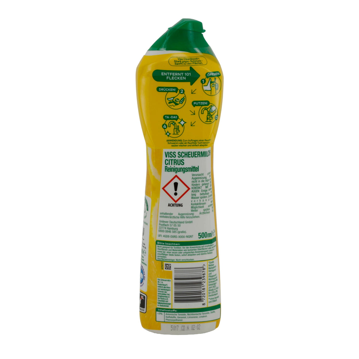 Viss Scheuermilch Citrus | Cleanboost mit frischem Duft & natürlichen Reinigungspartikeln | 500 ml - Taste Your World