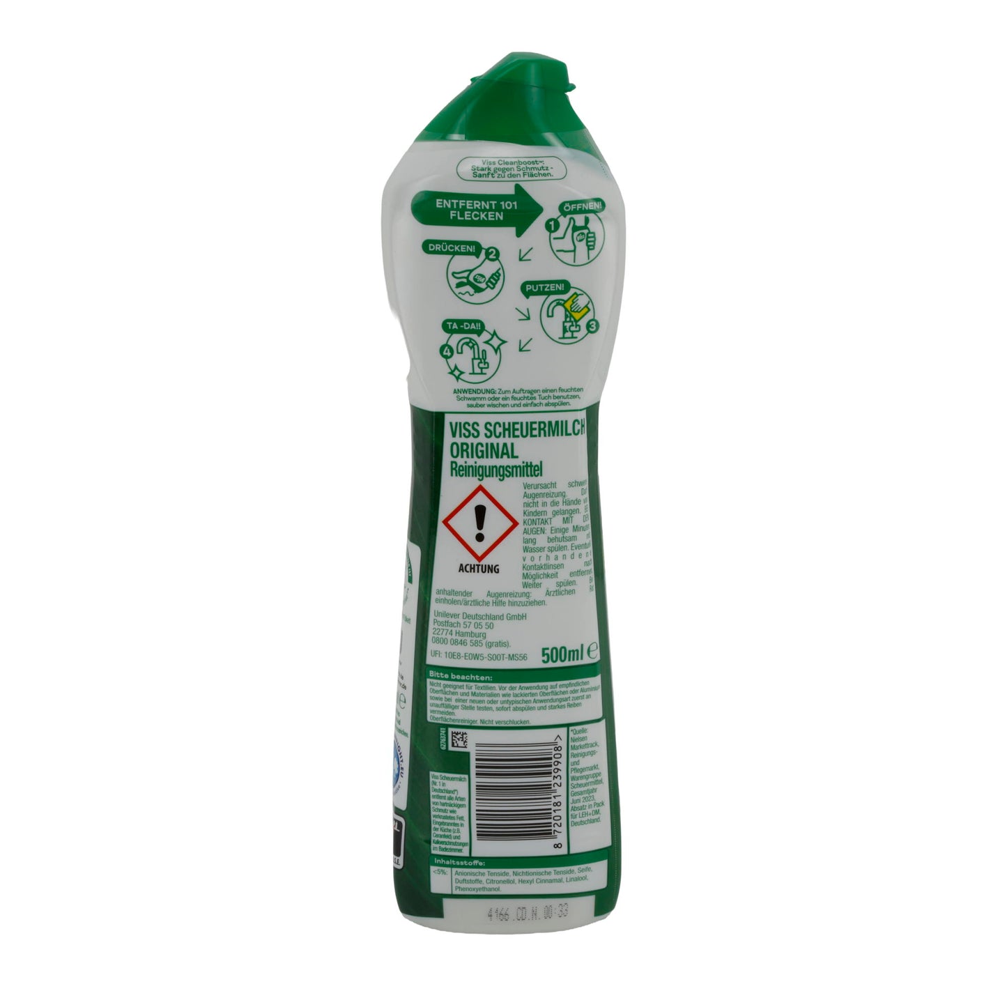 Viss Scheuermilch Original | Cleanboost mit natürlichen Reinigungspartikeln | 500 ml