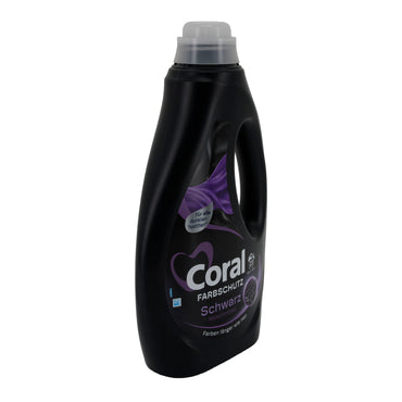 Coral Farbschutz Schwarz Waschmittel | Für dunkle Textilien | 1,15 l | 23 Waschladungen | Farb- & Faserschutz