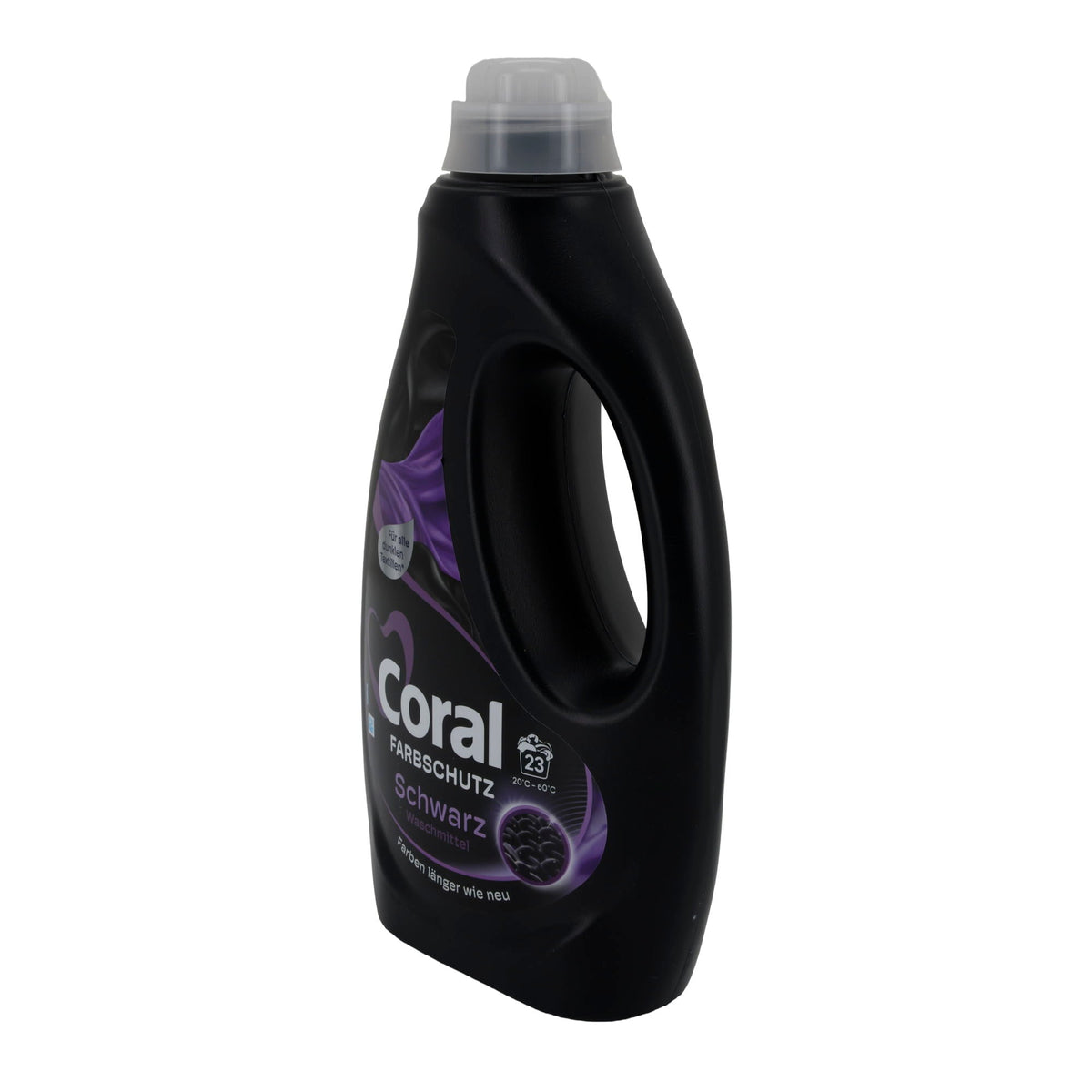 Coral Farbschutz Schwarz Waschmittel | Für dunkle Textilien | 1,15 l | 23 Waschladungen | Farb- & Faserschutz Coral