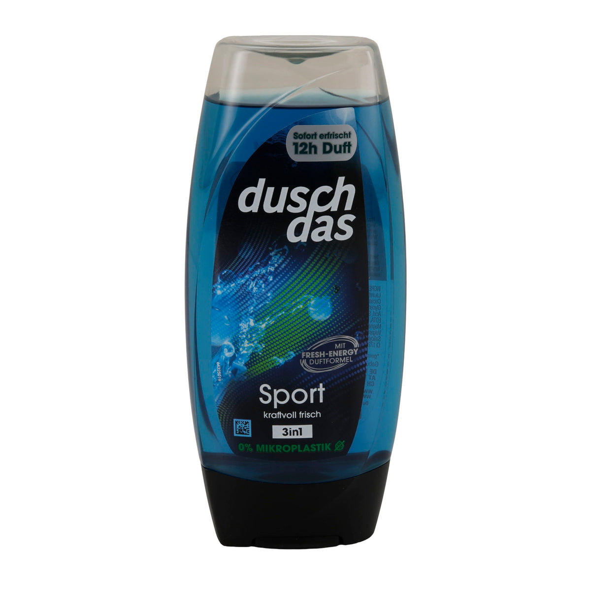 Duschgel duschdas Sport | 3in1 für Körper, Gesicht & Haar | Kraftvoll frisch | 225 ml DUSCHDAS