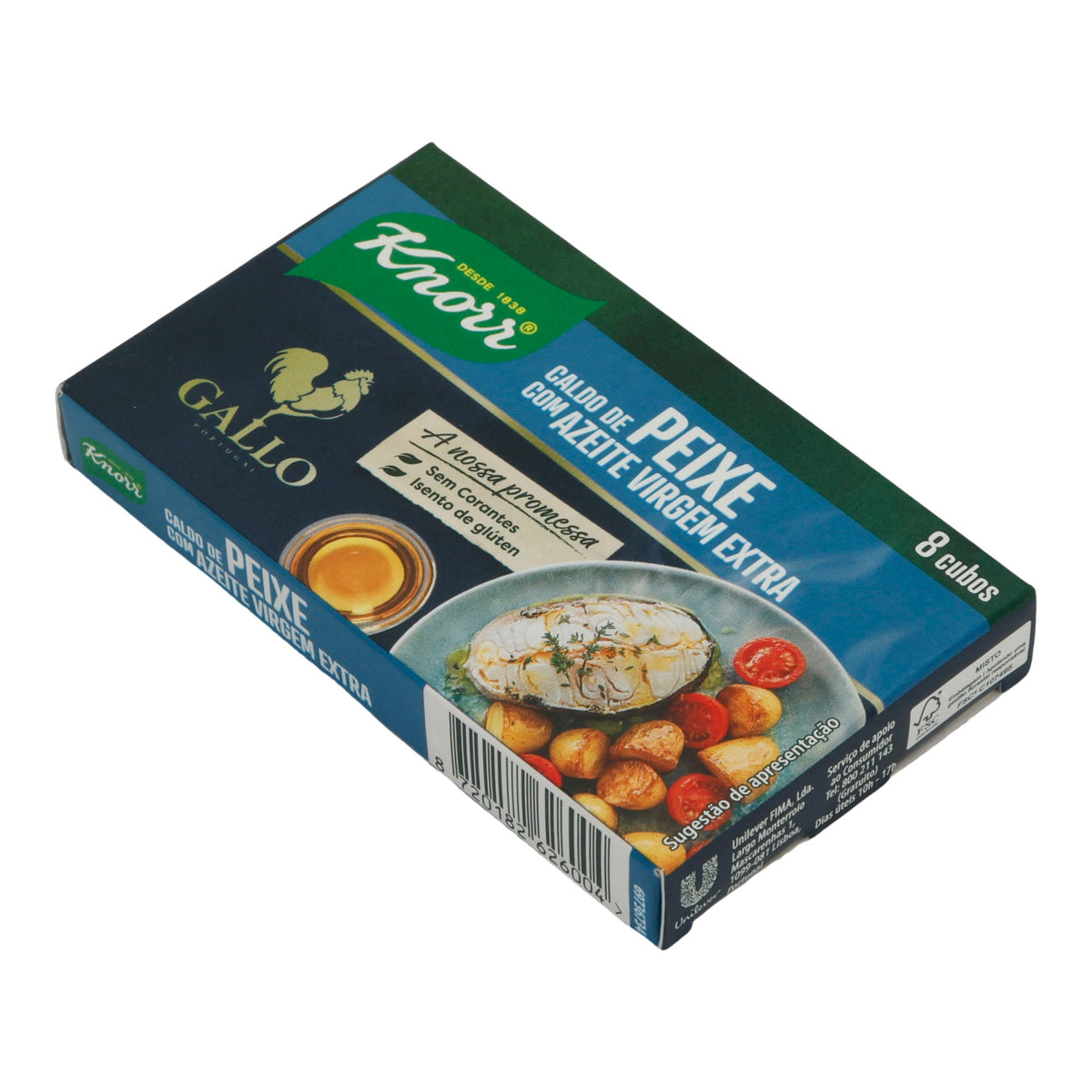 Brühe Knorr Caldo de Peixe com Azeite Virgem Extra | glutenfrei und ohne Farbstoffe | Brühe | 80 g KNORR