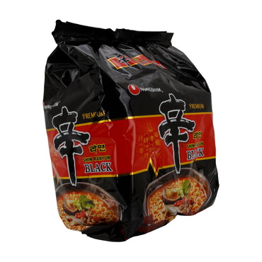 Shin Ramyun Black Nongshim | Premium Instant Noodles | Beef Flavor | 520 g (4 x 130 g)