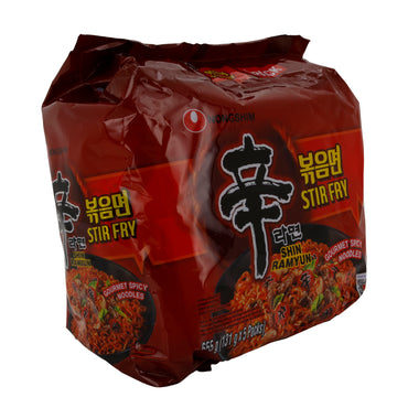 Shin Ramyun Stir Fry Nongshim | Instant Noodles | Spicy Stir-Fried from Korea | 655 g (5 x 131 g)