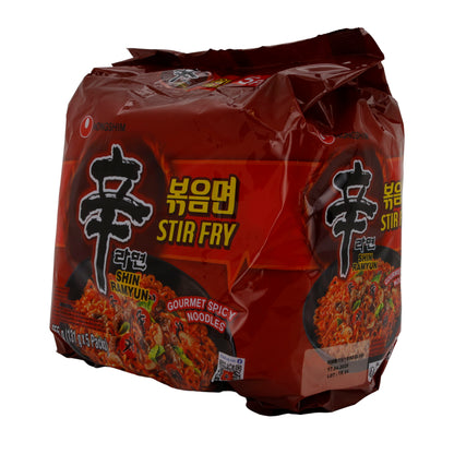 Shin Ramyun Stir Fry Nongshim | Instant Noodles | Spicy Stir-Fried from Korea | 655 g (5 x 131 g)