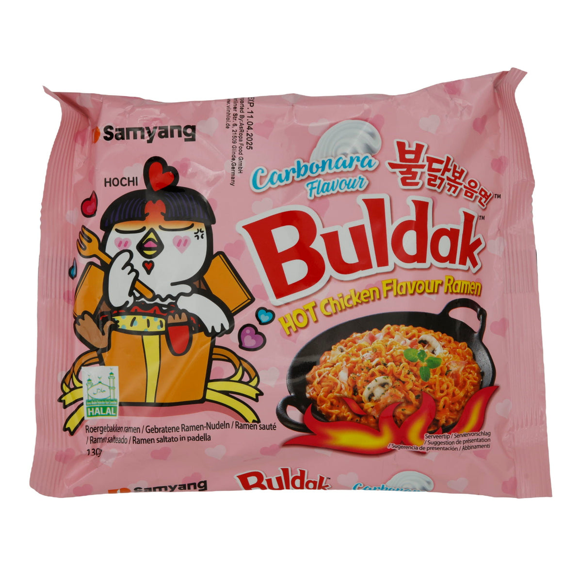 Instant-Nudeln Samyang | Buldak Carbonara Ramen | Scharf, mit Carbonara-Geschmack | 140g SAMYANG