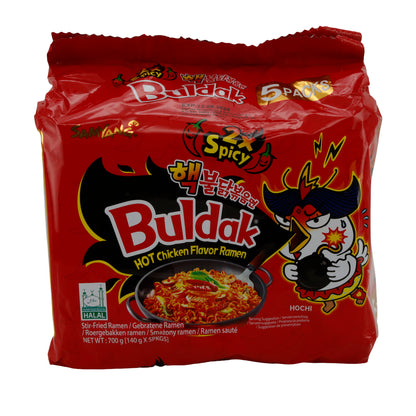Ramen Saveur Poulet Épicé Samyang Buldak | Nouilles Instantanées | 2x Épicé, 5x140 g