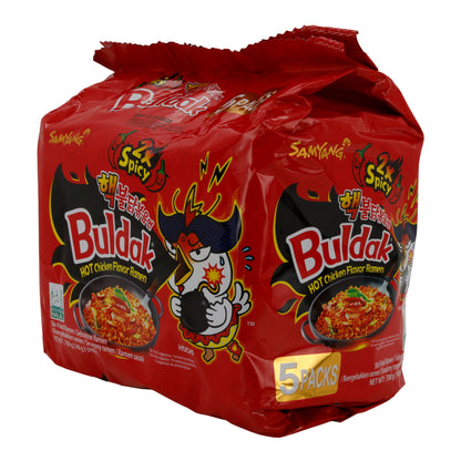 Ramen Saveur Poulet Épicé Samyang Buldak | Nouilles Instantanées | 2x Épicé, 5x140 g