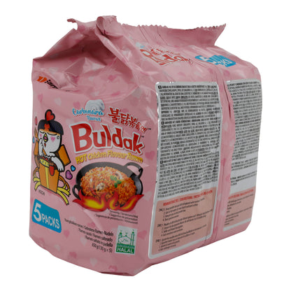 Buldak Carbonara Ramen Samyang | Instant-Nudeln | Scharf mit Carbonara-Geschmack | 5er-Pack