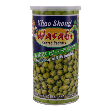 Erdnüsse Khao Shong | Wasabi Coated Peanuts | Knusprig, geröstet mit Wasabi | 350 g KHAO SHONG